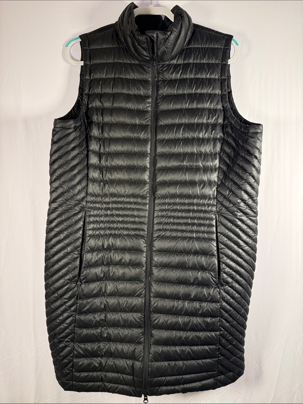 Duluth Trading Co Black Quilted Long Down Puffer Vest